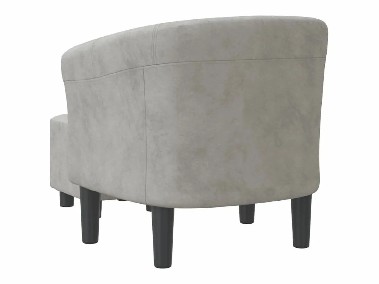Best vidaxl Sillón con taburete terciopelo Gris claro