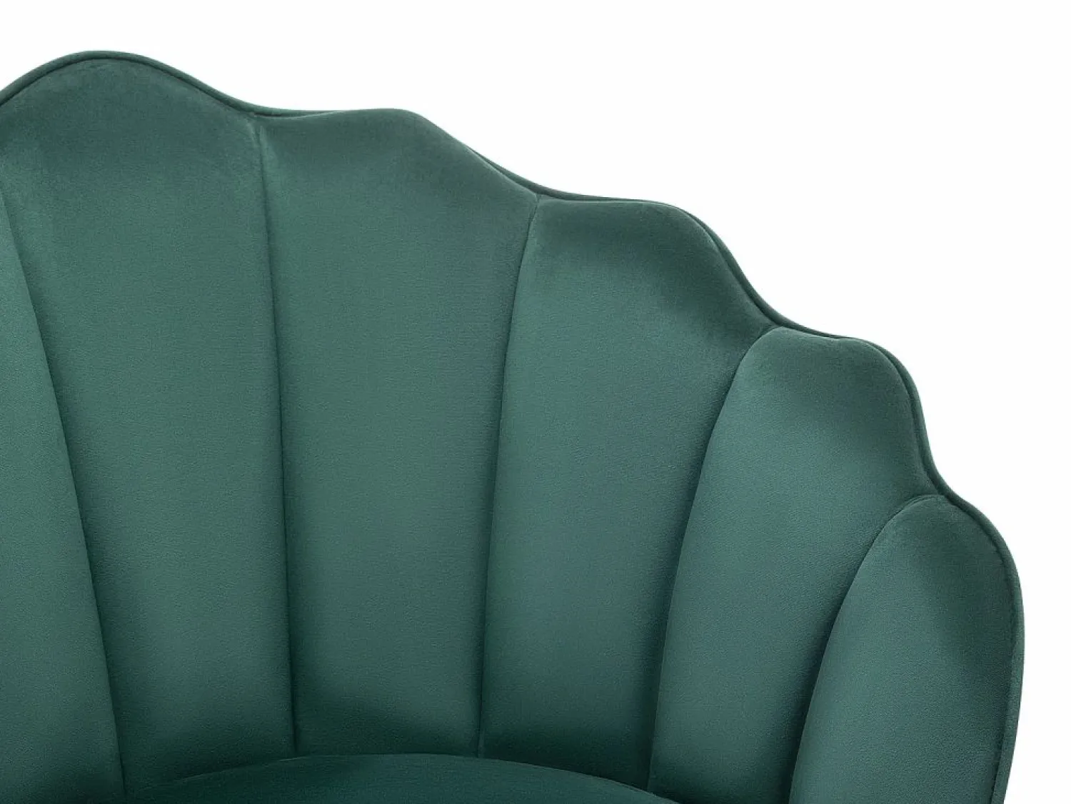 Hot Sillón concha de terciopelo color con patas de metal LALEA Sillón
