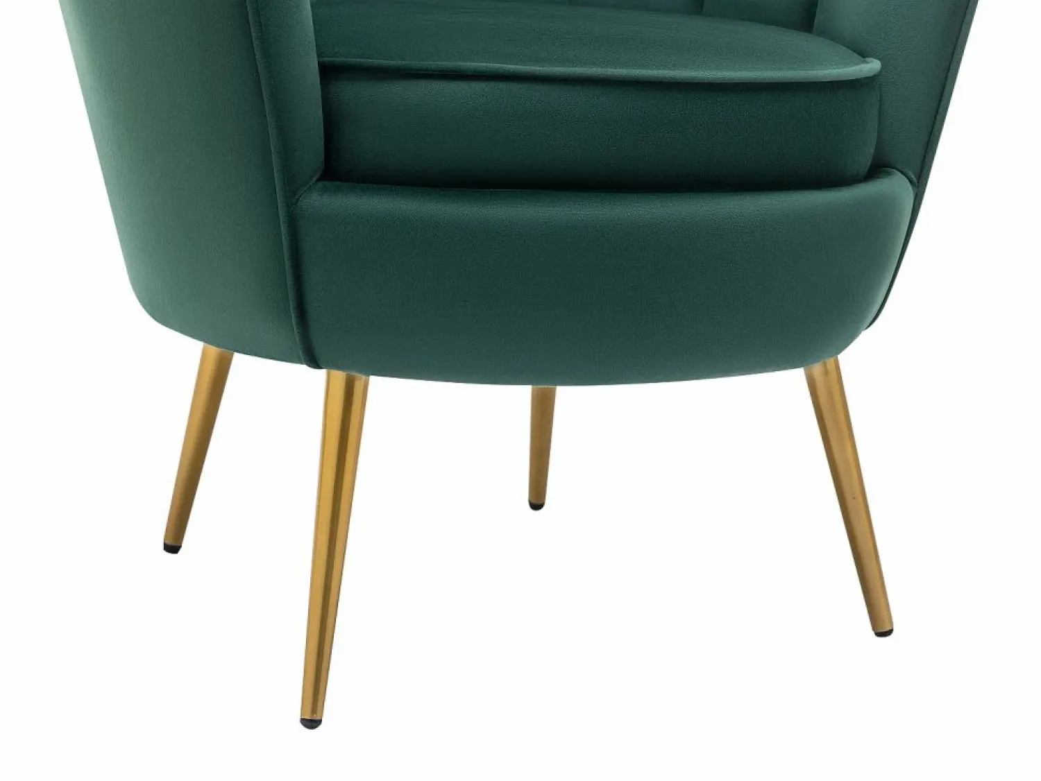 Hot Sillón concha de terciopelo color con patas de metal LALEA Sillón