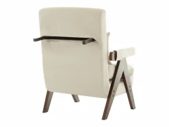 Hot Hauss Spole Sillón convertible 3 en 1 con soporte lumbar y respaldo regulable en 6 posiciones, + madera oscura Beige