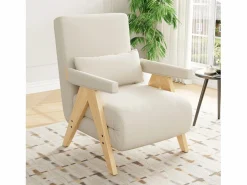 Hauss Spole Sillón convertible 3 en 1 con función cama y cojín - Tejido de lino