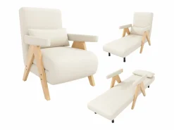 Hauss Spole Sillón convertible 3 en 1 con función cama y cojín - Tejido de lino