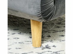 Sillón convertible con cojín, respaldo regulable en 6 posiciones, terciopelo (72x78x79cm)