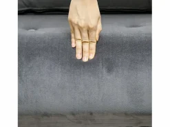 Sillón convertible con cojín, respaldo regulable en 6 posiciones, terciopelo (72x78x79cm)
