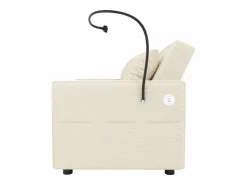 Hauss Spole Sillón convertible en pana - Sofá individual con mesa auxiliar y puertos USB/Tipo C