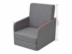 Sillón convertible tela claro SHL8486