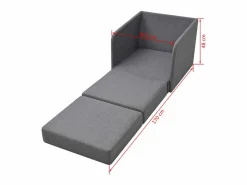 Sillón convertible tela claro SHL8486
