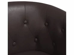 Clicnbuy Sillón cuero sintético marrón