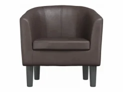 Discount Clicnbuy Sillón cuero sintético marrón Marru00f3n