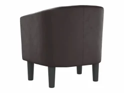 Hot Sillón cuero sintético marrón Sillón Estilo Cabriolet