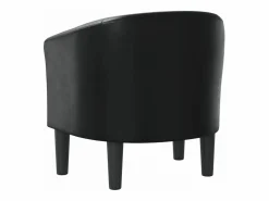 Online vidaxl Sillón cuero sintético Negro