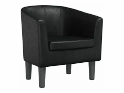 Outlet Sillón cuero sintético Sillón Estilo Cabriolet