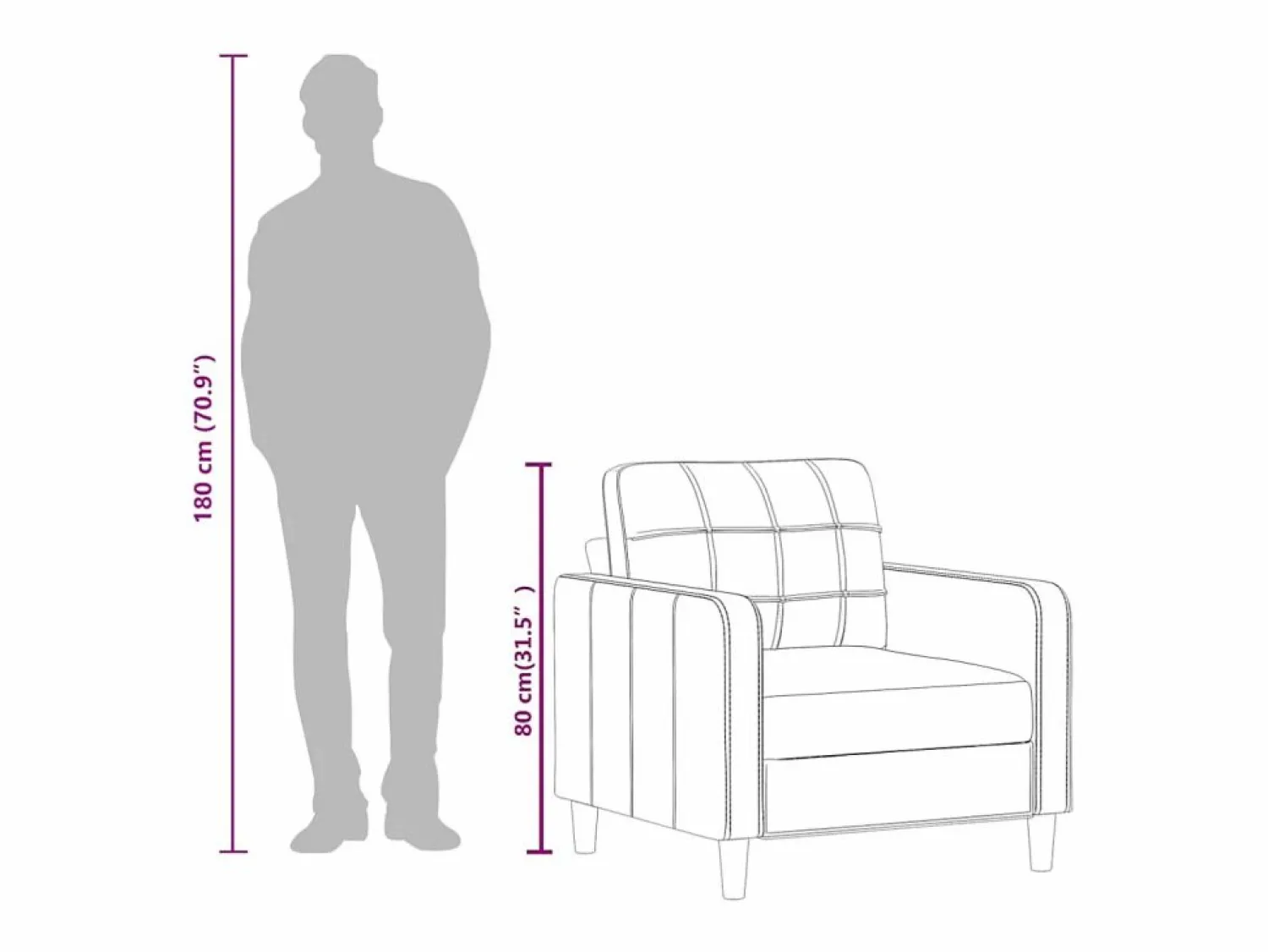 Sale Sillón cuero sintético 60 cm Sillón De Piel