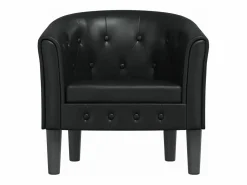 Outlet Sillón cuero sintético Sillón Estilo Cabriolet