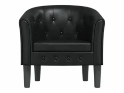 Outlet Sillón cuero sintético Sillón Estilo Cabriolet