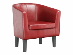 Discount vidaxl Sillón cuero sintético tinto Rojo