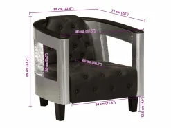 Discount Sillón de aviador de cuero auténtico Sillón De Piel