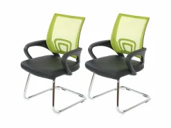 MCW Sillón de conferencia Afragola (juego de 2), Verde