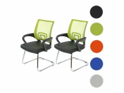 MCW Sillón de conferencia Afragola (juego de 2), Verde