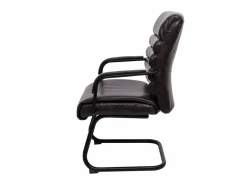 MCW Sillón de conferencia -H31, piel sintética marrón
