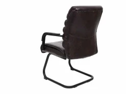 MCW Sillón de conferencia -H31, piel sintética marrón