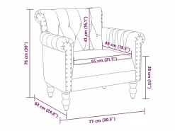 vidaxl Sillón de cuero auténtico de cabra