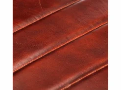 Clicnbuy Sillón de cuero auténtico marrón oscuro