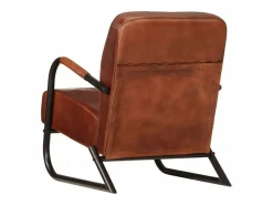 vidaxl Sillón de cuero auténtico marrón