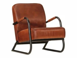 vidaxl Sillón de cuero auténtico marrón