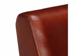 Clicnbuy Sillón de cuero auténtico marrón oscuro