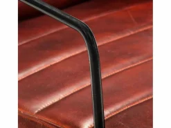 vidaxl Sillón de cuero auténtico marrón oscuro