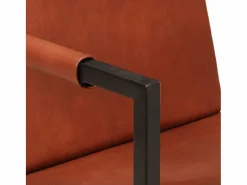 Clicnbuy Sillón de cuero auténtico marrón