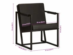 vidaxl Sillón de cuero auténtico