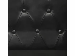 Clicnbuy Sillón de cuero auténtico Negro
