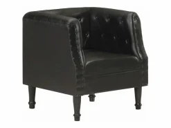 vidaxl Sillón de cuero auténtico