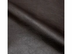 New Sillón de cuero de búfalo marrón y metal negro - Hugues Sillón De Piel