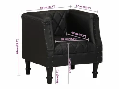 vidaxl Sillón de cuero de cabra auténtico