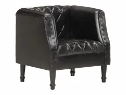 vidaxl Sillón de cuero de cabra auténtico
