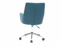 New Miliboo Sillón de escritorio diseño tejido petróleo SHANA Azul
