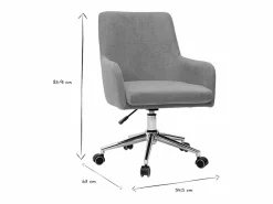 New Miliboo Sillón de escritorio diseño tejido petróleo SHANA Azul