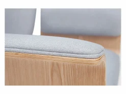 Sale Miliboo Sillón de escritorio en tejido y madera clara ELON Gris