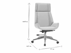 Online Sillón de escritorio moderno tejido y madera clara CURVED Silla De Oficina