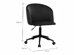 Clearance Miliboo Sillón de escritorio terciopelo petróleo VANITY Azul