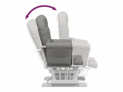 vidaxl Sillón de lactancia con taburete tela claro Gris