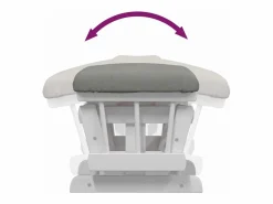 vidaxl Sillón de lactancia con taburete tela claro Gris