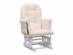 vidaxl Sillón de lactancia con taburete tela gris claro