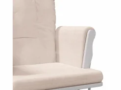 vidaxl Sillón de lactancia con taburete tela gris claro