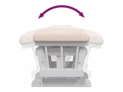 vidaxl Sillón de lactancia con taburete tela gris claro