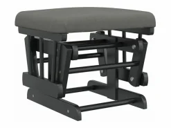 vidaxl Sillón de lactancia con taburete tela oscuro Gris