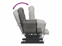 vidaxl Sillón de lactancia con taburete tela oscuro Gris
